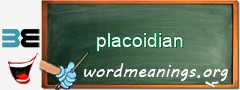 WordMeaning blackboard for placoidian